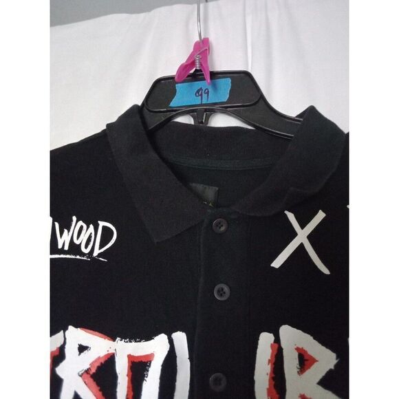 Rockstar original 3XL collar shirt black graffiti grunge men's - Picture 5 of 7